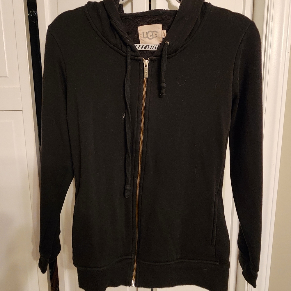 UGG Women's Classic Black Zip-Up Hoodie